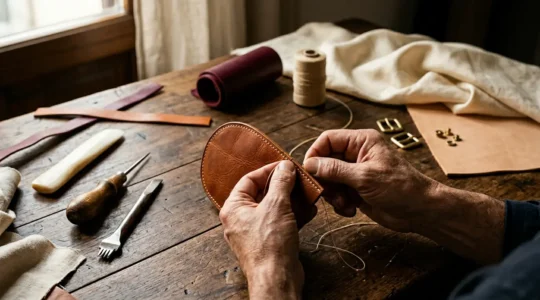 Artigianato italiano di lusso autentico con dettagli di alta qualità