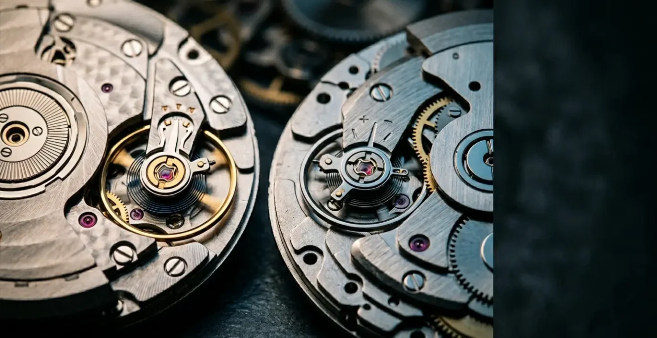 Movimento orologiero svizzero e giapponese confrontati in dettaglio tecnico