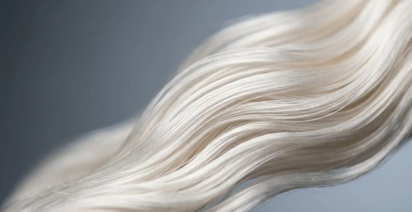 Macro ravvicinato di fibre di cotone extra lunghe con lucentezza naturale