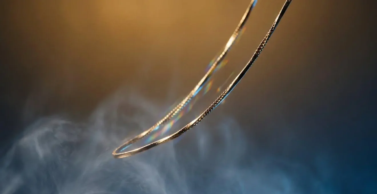 Rappresentazione concettuale dell'effetto dei prodotti chimici su superfici metalliche dorate