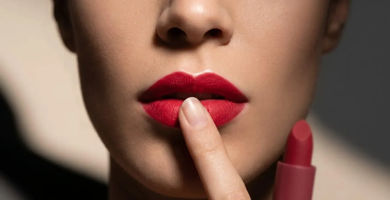 Applicazione professionale di rossetto rosso con tecnica layering per tenuta perfetta